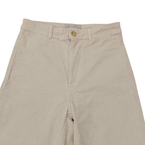 Everlane Corduroy Pants Womens 4 Beige Wide Leg Festival Boho Retro Y2K - Picture 3 of 12